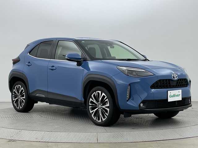 トヨタ ヤリスクロス ハイブリッド Z 新潟県 2021(令3)年 2.4万km グレイッシュブルー 4WD/トヨタセーフティセンス/純正ナビ/Bluetooth/バックカメラ/パワーバックドア/レーダークルーズコントロール/LEDオートライト/オートハイビーム/フォグランプ/ハーフレザーシート/パワーシート/シートヒーター/純正18インチアルミホイール/レーントレーシングアラート/ステアリングリモコン/電格ミラー/ウィンカーミラー/スマートキー/ビルトインETC
