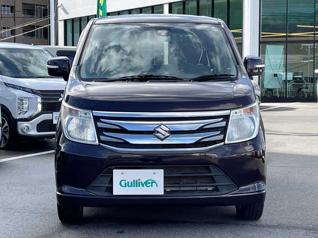 スズキ ワゴンＲ FZ 長野県 2014(平26)年 7.4万km ミステリアスバイオレットパール 禁煙車/純正オーディオ/（ＣＤ／ＦＭ／ＡＭ／ＡＵＸ）/ＥＴＣ/ステアリングスイッチ/シートヒーターＤ席/フロアマット/プッシュスタート/純正ドアバイザー/電動格納ドアミラー/ウィンカーミラー/スマートキー/スペアキー×１/横滑り防止機能/盗難防止機能/衝突軽減システム/ヘッドライトレベライザー/純正１４インチアルミホイール/アイドリングストップ/オートエアコン/ダブルエアバック