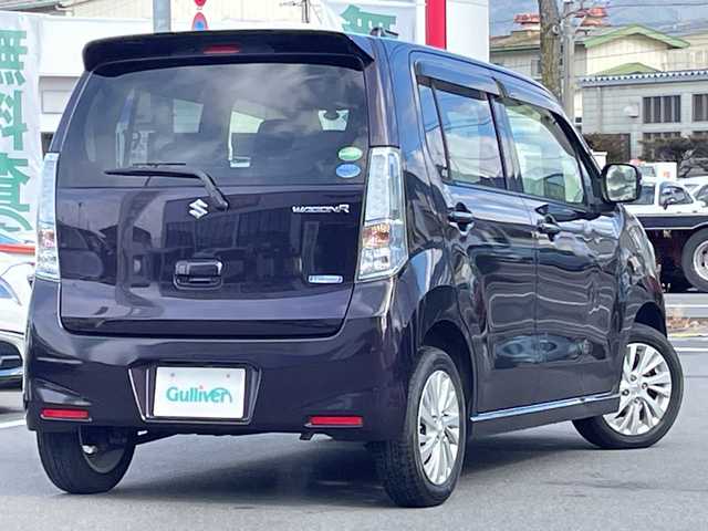 スズキ ワゴンＲ FZ 長野県 2014(平26)年 7.4万km ミステリアスバイオレットパール 禁煙車/純正オーディオ/（ＣＤ／ＦＭ／ＡＭ／ＡＵＸ）/ＥＴＣ/ステアリングスイッチ/シートヒーターＤ席/フロアマット/プッシュスタート/純正ドアバイザー/電動格納ドアミラー/ウィンカーミラー/スマートキー/スペアキー×１/横滑り防止機能/盗難防止機能/衝突軽減システム/ヘッドライトレベライザー/純正１４インチアルミホイール/アイドリングストップ/オートエアコン/ダブルエアバック