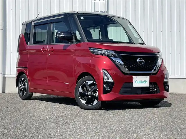 日産 ルークス HWS X プロパイロットED 熊本県 2021(令3)年 3.1万km スパークリングレッド/ブラック 純正SDメモリナビ（MM320D-L）/AM/FM/Bluetooth/SD/フルセグTV/バックカメラ/全周囲カメラ/純正ドライブレコーダー（前方）/ビルトインETC/プロパイロット/・レーダークルーズコントロール/・エマージェンシーブレーキ/・車線逸脱警報/・標識認識機能/・コーナーセンサー/両側パワースライドドア/・電子パーキング/オートブレーキホールド/布シート/・ベンチシート/ステアリングスイッチ/オートライト/・LEDライト/プッシュスタート/・スマートキー/・スペアキー×１/アイドリングストップ/純正フロアマット/純正ドアバイザー/電動格納ミラー/・ウィンカーミラー