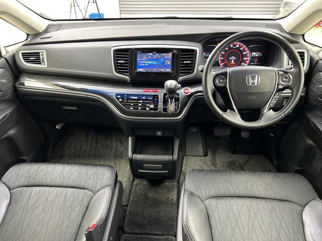 ホンダ オデッセイ アブソルート・Xホンダセンジング 三重県 2016(平28)年 7.6万km クリスタルブラックパール /社外7インチナビ//フルセグ//バックカメラ//レーダークルーズコントロール//衝突軽減ブレーキ//レーンキープアシスト//オートライト//ETC//両側パワースライドドア//アイドリングストップ//ステアリングスイッチ//スマートキー×2//フロアマット//LEDヘッドライト//純正17インチAW