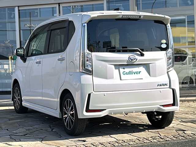 ダイハツ ムーヴ カスタム X LTD SAⅢ 静岡県 2018(平30)年 6.4万km パールホワイトⅢ 【安全装備】/スマートアシストIII/衝突回避・軽減ブレーキ機能/（車速約4km/hから80km/h間時警報アラーム喚起作動）/（前車相対速度約30km/h未満時衝突回避機能作動）/（前車相対速度約30km/hから80km/h時衝突軽減ブレーキ作動）/（対歩行者：車速約30km/h未満時回避機能作動、50km/h未満時軽減機能作動）/オートハイビーム（作動車速：約25km/h以上時）/誤発進抑制機能（障害物検知範囲前方4m以内・後方3m以内）/車線逸脱警報（作動車速：約60km/h以上時）/先行車発進お知らせ機能  /【主要装備】/・純正ナビ　/・ドライブレコーダー　/・バックカメラ　/・ＬＥＤヘッドライト　/・スマートキー　/・プッシュスタート　/・純正１５インチアルミホイール　/・シートヒーター　/・オートライト　/・ステアリングスイッチ