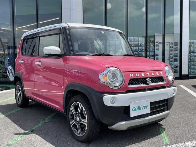 スズキ ハスラー X ターボ 長崎県 2016(平28)年 6.9万km キャンディピンクメタリック/ホワイト2トーンルーフ 全方位カメラ/純正メーカーナビ/（フルセグ・DVD・BT・USB）/デュアルカメラブレーキサポート/HID/オートライト/レーンキープアシスト/スマートキー/アイドリングストップ/ETC/前席シートヒーター/プッシュスタート