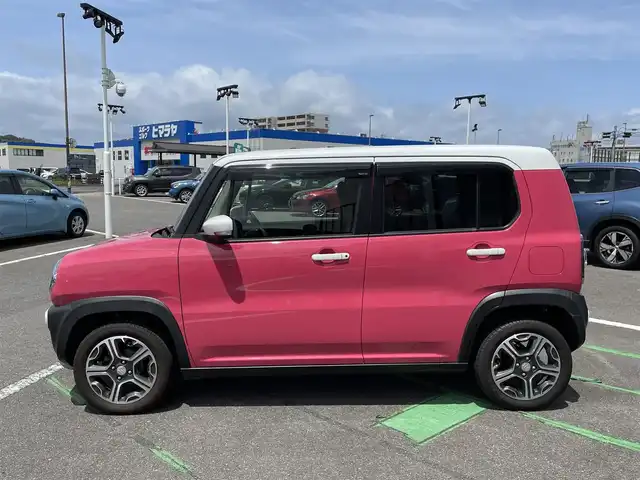 スズキ ハスラー X ターボ 長崎県 2016(平28)年 6.9万km キャンディピンクメタリック/ホワイト2トーンルーフ 全方位カメラ/純正メーカーナビ/（フルセグ・DVD・BT・USB）/デュアルカメラブレーキサポート/HID/オートライト/レーンキープアシスト/スマートキー/アイドリングストップ/ETC/前席シートヒーター/プッシュスタート