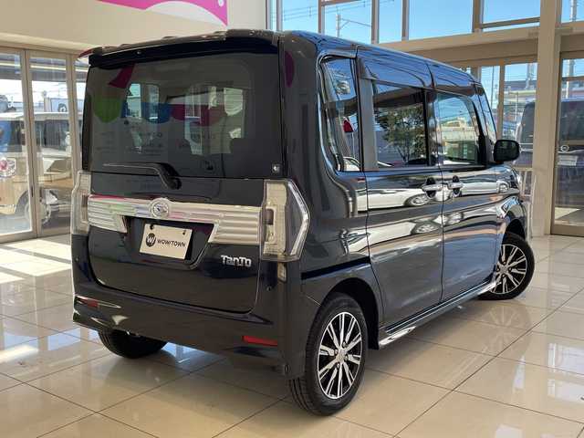 ダイハツ タント カスタム X トップED SA Ⅲ 埼玉県 2017(平29)年 3.1万km ブラックマイカメタリック スマートアシストIII/社外ナビ/　　CD/DVD/BT/フルセグTV/バックカメラ/片側パワースライドドア/LEDオートライト/ハーフレザーシート/運転席シートヒーター/純正14インチAW/ステアリングスイッチ/アイドリングストップ/プッシュスタート/ETC/禁煙車