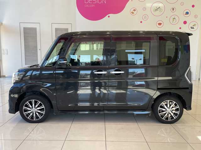 ダイハツ タント カスタム X トップED SA Ⅲ 埼玉県 2017(平29)年 3.1万km ブラックマイカメタリック スマートアシストIII/社外ナビ/　　CD/DVD/BT/フルセグTV/バックカメラ/片側パワースライドドア/LEDオートライト/ハーフレザーシート/運転席シートヒーター/純正14インチAW/ステアリングスイッチ/アイドリングストップ/プッシュスタート/ETC/禁煙車