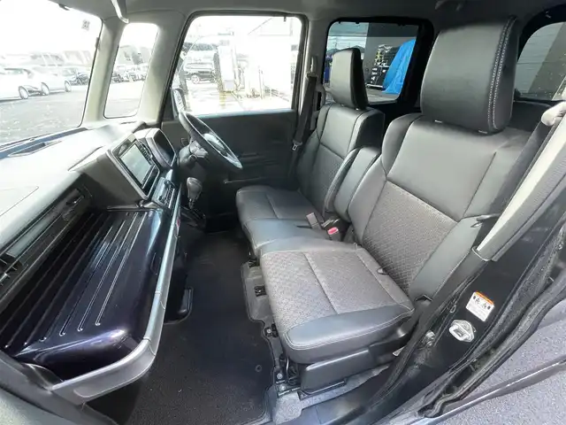 スズキ スペーシア カスタム HYBRID XS ターボ 滋賀県 2022(令4)年 3.1万km ブルーイッシュブラックパール3 社外ナビ/（CD/DVD/BT/フルセグTV）/スズキセーフティサポート/・衝突被害軽減ブレーキ/・車線逸脱警報/・オートハイビーム/・アダプティブクルーズコントロール/バックカメラ/ETC/両側パワースライドドア/D席シートヒーター/ヘッドアップディスプレイ/パーキングセンサー/パドルシフト/LEDヘッドライト/社外フロアマット/純正15インチAW