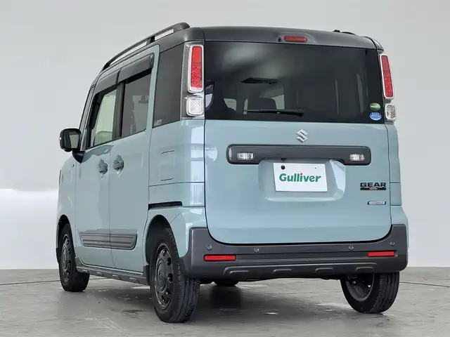 スズキ スペーシア ギア HYBRID XZターボ 愛知県 2019(令1)年 2.3万km オフブルーメタリック/ガンメタリック2トーンルーフ ワンオーナー/全方位カメラ/ケンウッドナビ/ヘッドアップディスプレイ/シートヒーター/ETC装備/両側パワースライドドア/純正フロアマット/LEDライト/DVD再生可能/クルーズコントロール/フルセグTV/パドルシフト