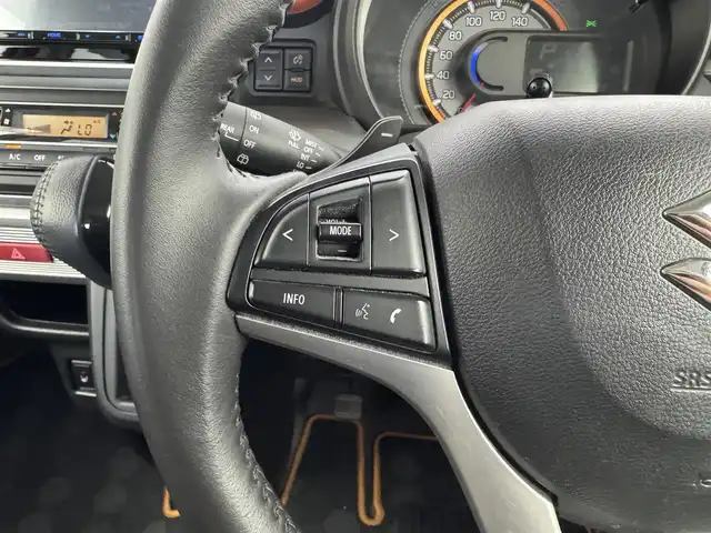 スズキ スペーシア ギア HYBRID XZターボ 愛知県 2019(令1)年 2.3万km オフブルーメタリック/ガンメタリック2トーンルーフ ワンオーナー/全方位カメラ/ケンウッドナビ/ヘッドアップディスプレイ/シートヒーター/ETC装備/両側パワースライドドア/純正フロアマット/LEDライト/DVD再生可能/クルーズコントロール/フルセグTV/パドルシフト