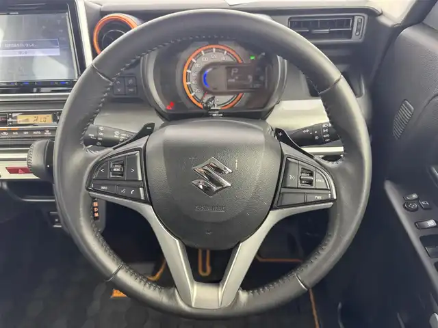 スズキ スペーシア ギア HYBRID XZターボ 愛知県 2019(令1)年 2.3万km オフブルーメタリック/ガンメタリック2トーンルーフ ワンオーナー/全方位カメラ/ケンウッドナビ/ヘッドアップディスプレイ/シートヒーター/ETC装備/両側パワースライドドア/純正フロアマット/LEDライト/DVD再生可能/クルーズコントロール/フルセグTV/パドルシフト