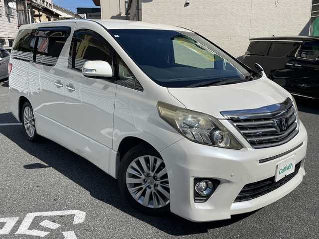 トヨタ アルファード 240S 広島県 2012(平24)年 12万km ホワイトパールクリスタルシャイン /登録時走行距離/　　　　　　　119910キロ/純正ナビ/バックカメラ/地デジ/両側パワースライドドア/ビルトインETC/新車時整備手帳/　　【保証書】/