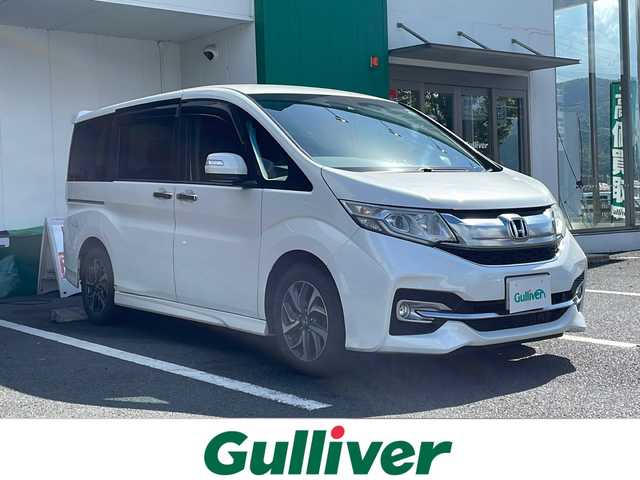 ホンダ ステップワゴン スパーダ 京都府 2015(平27)年 11.5万km ホワイトオーキッドパール 純正メモリナビ/BT/USBHDMI接続/DVD再生/フルセグ/バックカメラ/ホンダセンシング/レーダークルーズコントロール/レーンキープアシスト/両側パワースライドドア/LEDヘッドライト/わくわくゲート/ビルトインETC/純正16インチアルミ/スマートキー