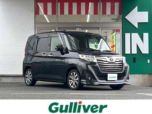 トヨタ ルーミー カスタムG－T 愛知県 2019(令1)年 8万km ブラックマイカメタリック 両側パワースライドドア/純正ナビ/バックカメラ/フルセグTV/Bluetooth/ETC/T-connect/TRC/保証書/取扱説明書/記録簿R6