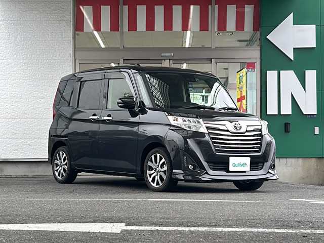 トヨタ ルーミー カスタムG－T 愛知県 2019(令1)年 8万km ブラックマイカメタリック 両側パワースライドドア/純正ナビ/バックカメラ/フルセグTV/Bluetooth/ETC/T-connect/TRC/保証書/取扱説明書/記録簿R6