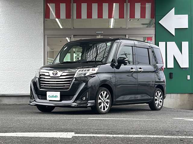 トヨタ ルーミー カスタムG－T 愛知県 2019(令1)年 8万km ブラックマイカメタリック 両側パワースライドドア/純正ナビ/バックカメラ/フルセグTV/Bluetooth/ETC/T-connect/TRC/保証書/取扱説明書/記録簿R6