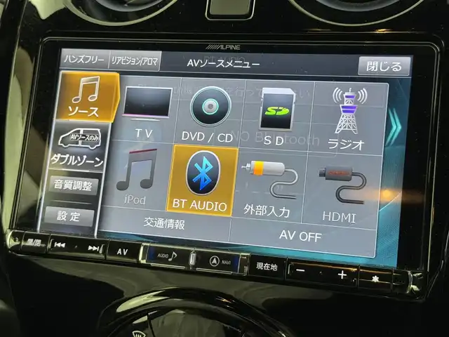 日産 ノート e-パワーオーテック スポーツスペック 福岡県 2019(令1)年 8.5万km ガーネットレッド アルパインナビ（ＢＴ，フルセグＴＶ）　/アラウンドビューモニター　/ＥＴＣ　/デジタルルームミラー　/インテリジェントクルコン　/コーナーセンサー　/エマージェンシーブレーキ　/レーンキープ　/純正１６インチＡＷ