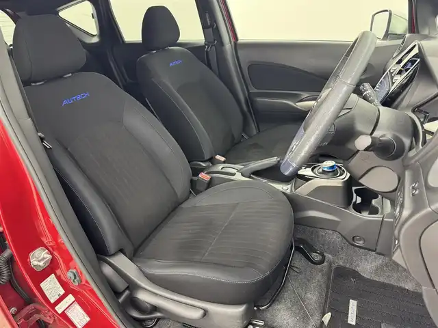日産 ノート e-パワーオーテック スポーツスペック 福岡県 2019(令1)年 8.5万km ガーネットレッド アルパインナビ（ＢＴ，フルセグＴＶ）　/アラウンドビューモニター　/ＥＴＣ　/デジタルルームミラー　/インテリジェントクルコン　/コーナーセンサー　/エマージェンシーブレーキ　/レーンキープ　/純正１６インチＡＷ