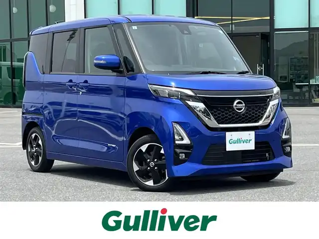 日産 ルークス HWS X プロパイロットED 奈良県 2022(令4)年 4.5万km アトランティックブルー 純正ナビ　/フルセグＴＶ　/ビルドインＥＴＣ　/両側パワスラ　/アラウンドビューモニター　/Ｂｌｕｅｔｏｏｔｈ　/プロパイロット　/ＵＳＢ入力端子　/社外マット　/純正アルミホイール　/コーナーセンサー　/オートライト/衝突被害軽減システム/エアバッグ