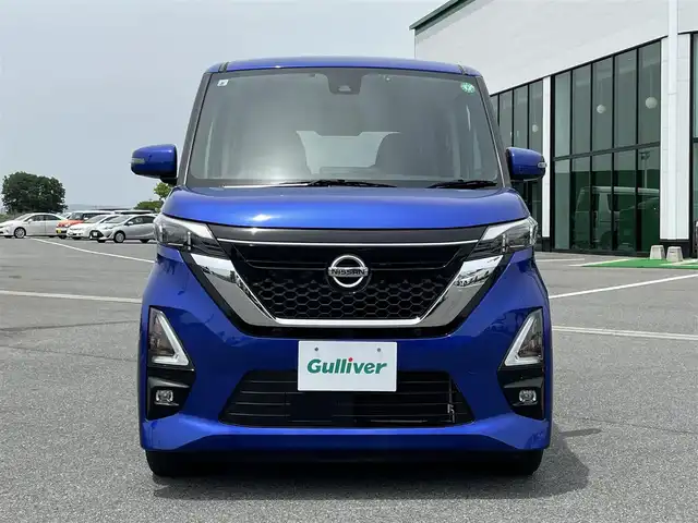 日産 ルークス HWS X プロパイロットED 奈良県 2022(令4)年 4.5万km アトランティックブルー 純正ナビ　/フルセグＴＶ　/ビルドインＥＴＣ　/両側パワスラ　/アラウンドビューモニター　/Ｂｌｕｅｔｏｏｔｈ　/プロパイロット　/ＵＳＢ入力端子　/社外マット　/純正アルミホイール　/コーナーセンサー　/オートライト/衝突被害軽減システム/エアバッグ