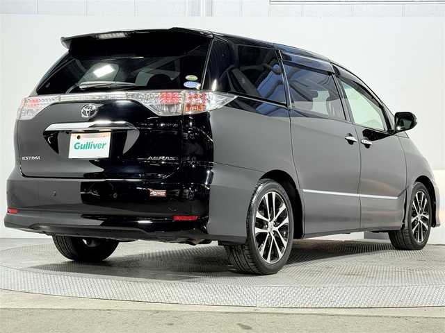 トヨタ エスティマ アエラス プレミアムエディション 大阪府 2016(平28)年 4万km ブラック 純正ナビ サンルーフ 両側電動ドア リアオートエアコン ソナー パワーシート ハーフレザーシート ウォークスルー 横滑り防止 ビルトインETC プッシュスタート スマートキー ステアリングスイッチ オットマン