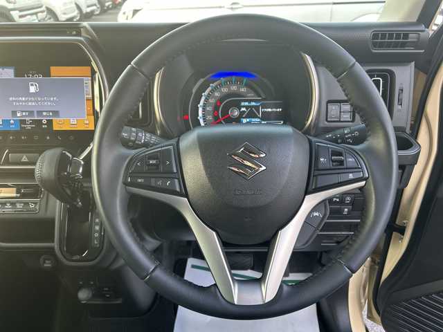 スズキ ハスラー Jスタイル Ⅱ 大阪府 2023(令5)年 0.4万km シフォンアイボリーメタリック/ウッディブラウン2トーンルーフ 純正９型ナビ　/フルセグ　/全方位カメラ　/スズキセーフティサポート　/シートヒーター　/ルーフレール　/レーダークルーズコントロール　/純正アルミホイール　/ワンオーナー車　/ドライブレコーダー　/スマートキー