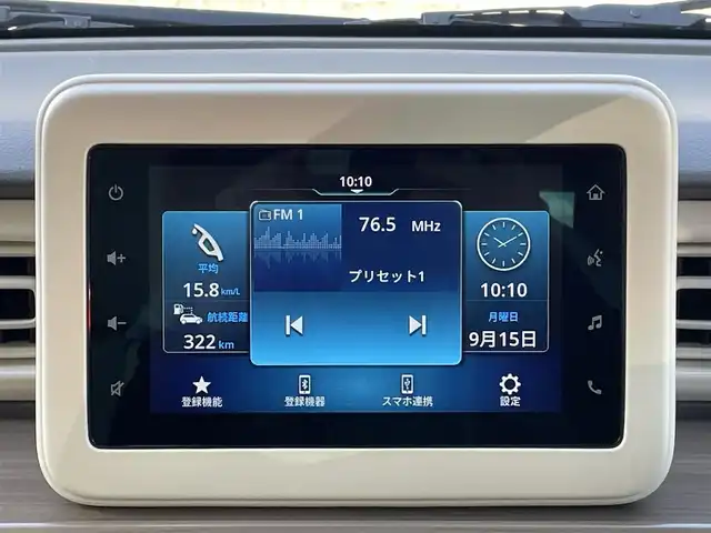 スズキ ラパン X 岐阜県 2024(令6)年 0.2万km ピュアホワイトP ワンオーナー/4WD/純正ディスプレイオーディオ/【Bluetooth．AM/FMラジオ】/バックカメラ/スマートキー/ETC/ドライブレコーダー/ベンチシート/シートヒーター/純正フロアマット/純正アルミホイール/コーナーセンサー/オートライト/横滑り防止装置/レーンキープアシスト/衝突被害軽減ブレーキ/盗難防止装置/保証書/取扱説明書