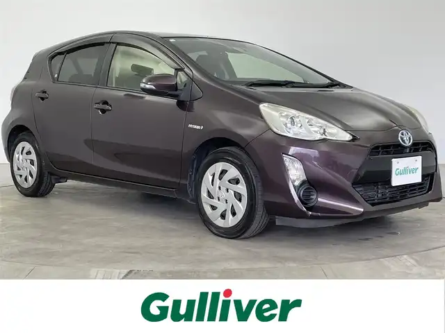 トヨタ アクア G ブラックソフトレザーセレ 大分県 2016(平28)年 9.1万km ディープアメジストマイカメタリック プリクラッシュセーフティー/レーンアシスト/オートハイビーム/社外ナビ/（フルセグ/CD/DVD/Bluetooth）/バックカメラ/レザーシート/シートヒーター/クルーズコントロール/プッシュスタート・スマートキー/ヘッドライトレベライザー/オートライト/ステアリングスイッチ/電動格納ミラー/保証書・取扱説明書