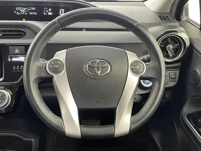 トヨタ アクア G ブラックソフトレザーセレ 大分県 2016(平28)年 9.1万km ディープアメジストマイカメタリック プリクラッシュセーフティー/レーンアシスト/オートハイビーム/社外ナビ/（フルセグ/CD/DVD/Bluetooth）/バックカメラ/レザーシート/シートヒーター/クルーズコントロール/プッシュスタート・スマートキー/ヘッドライトレベライザー/オートライト/ステアリングスイッチ/電動格納ミラー/保証書・取扱説明書