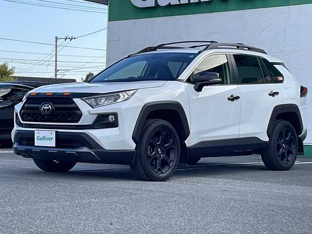 トヨタ ＲＡＶ４ アドベンチャー オフロードPKG 徳島県 2020(令2)年 4.7万km スーパーホワイトⅡ 純正HDDナビ/（フルセグ/DISC/USB/BT）/全方位カメラ/追従式クルーズコントロール/ブラインドスポットモニター/パーキングアシスト/ステアリングヒーター/前席シートヒーター/前席エアーシート/合皮シート/ビルトインETC/純正18インチアルミホイール/純正フロアマット