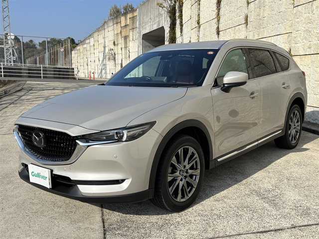 マツダ ＣＸ－８ 25S Lパッケージ 長崎県 2021(令3)年 2.5万km プラチナクォーツメタリック 純正ディスプレイオーディオ/全方位カメラ/衝突軽減システム/BOSEサウンドシステム/レーンアシスト/ブラインドスポットモニター/レーダークルーズ/ETC/レザーシート/パワーシート/シートヒーター/エアシート/ヘッドアップディスプレイ/ステアリングスイッチ/置くだけ充電/オートライト/ルーフレール/純正19インチAW