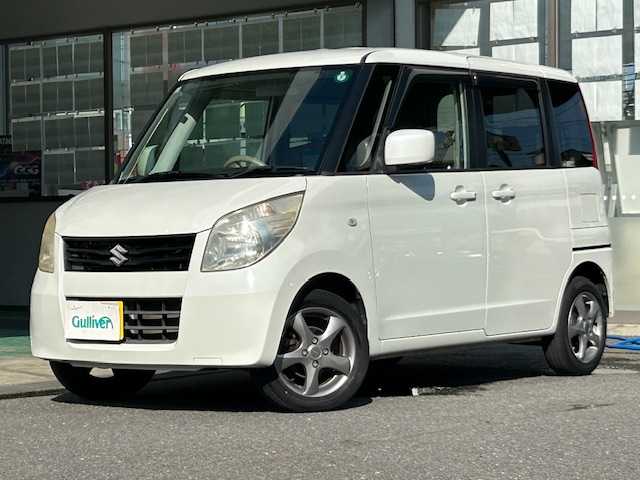 スズキ パレット X 宮城県 2009(平21)年 7.9万km パールホワイト 4WD/社外SDナビ/ワンセグTV/DVD/CD再生機構/両側スライドドア/片側パワースライドドア/運転席シートヒーター/エンジンプッシュスタート/スマートキー/スペアキー/ドアバイザー/純正フロアマット/取扱説明書/点検記録簿/保証書あり/社外AW付き夏タイヤ装着/（155/65/R14）/スチールホイール付き冬タイヤ積込み/（155/65/R14)