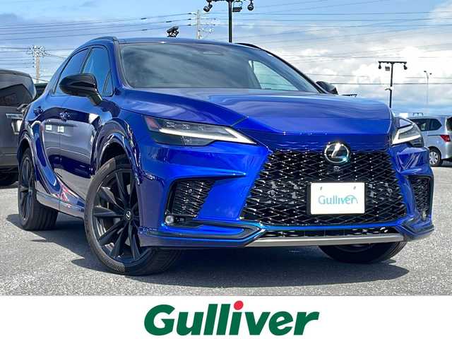 レクサス ＲＸ 500h Fスポーツパフォーマンス 道央・札幌 2023(令5)年 5.3万km ヒートブルーコントラストレイヤリング ４WD/ワンオーナー/純正メーカーOPナビ/AM/FM/BT/フルセグ/レクサスセーフティセンス/プリクラッシュセーフティ/横滑り防止装置/レーダークルーズコントロール/レーンキープアシスト/クリアランスソナー/ブラインドスポットモニター/ロードサインアシスト/アラウンドビューモニター/バックカメラ/フロントカメラ/全方位カメラ/ビルトインETC/ドライブレコーダー/アイドリングストップ/SPORTMODE/ECOMODE/パワーバックドア/全席パワーシート/メモリーシート/全席シートヒーター/全席エアシート/ハーフレザーシート/革巻きステアリング/ステアリングリモコン/パドルシフト/ハンドルヒーター/AC100V/サンルーフ/電動パーキング/ブレーキホールド/デジタルインナーミラー/MTモード付AT/プッシュスタート/カードキー/LEDヘッドライト/オートライト/オートマチックハイビーム/フォグランプ/電動格納ミラー/ヒーテッドドアミラー/ウィンカーミラー/純正フロアマット