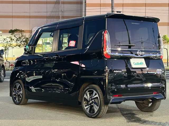 日産 ルークス HWS Gターボ プロパイロットED 宮城県 2021(令3)年 7.1万km ブラック 登録時走行距離70988ｋｍ/プロパイロット/インテリジェントクルーズコントロール/両側パワースライド/アイドリングストップ/横滑り防止機能/エア＾ジェンシーブレーキ/レーンキープ/クリアランスソナー/社外ＥＴＣ/純正ドライブレコーダー/電動バーキングブレーキ/ブレーキホールド/オートライト/プッシュスタート/スマートキー/スペアキー/全方位かめら/ワンオーナー/純正ナビ フルセグ/CD/DVD・AM/FM・BT・USB/LEDヘッドライト/フォグランプ/コーナーセンサー前後/ドアバイザー/純正アルミホイール