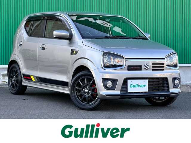 スズキ アルト ワークス 宮城県 2016(平28)年 5.8万km スチールシルバーM 5速MT/ターボ/社外ナビ（NX615）/・CD/DVD/・地デジTV/ETC/ドライブレコーダー/革巻きステアリング/HIDヘッドランプ/フォグランプ/電動格納ミラー/社外マフラー（ROSSOMODELLO）/純正15インチアルミホイール/純正フロアマット/ドアバイザー/Wエアバッグ