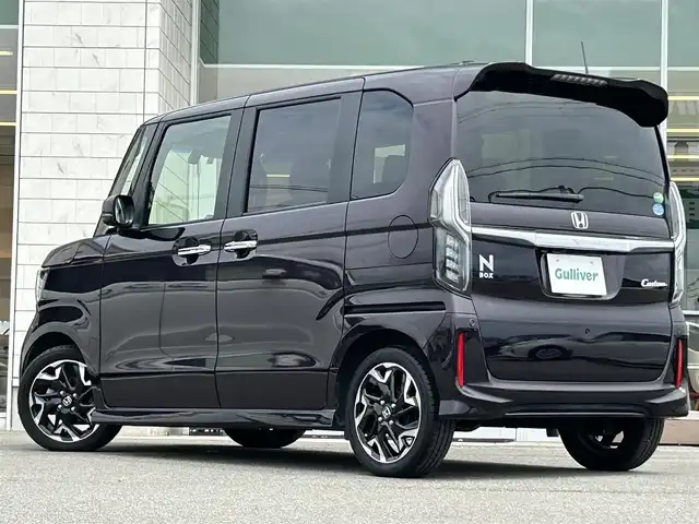 ホンダ Ｎ ＢＯＸ カスタム G L ターボ ホンダセンシング 兵庫県 2018(平30)年 5.4万km パープル 純正8インチプレミアムインターナビ/ホンダセンシング/純正ドライブレコーダー/先行車発進知らせ/クルーズコントロール/ビルトインETC/LEDヘッドライト/衝突軽減ブレーキ/パドルシフト/フォグランプ/ウィンカーミラー/革巻きステアリング/ステアリングスイッチ