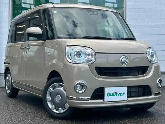 ダイハツ ムーヴ キャンバス G メイクアップ リミテッド　SAⅢ 新潟県 2021(令3)年 4.3万km ナチュラルベージュマイカM ワンオーナー/全方位カメラ/ETC/メモリナビ/フルセグテレビ/バックカメラ/ドアバイザー/プッシュスタート/両側パワースライドドア/夏タイヤ車載