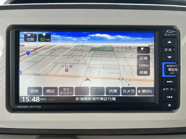 ダイハツ ムーヴ キャンバス G メイクアップ リミテッド　SAⅢ 新潟県 2021(令3)年 4.3万km ナチュラルベージュマイカM ワンオーナー/全方位カメラ/ETC/メモリナビ/フルセグテレビ/バックカメラ/ドアバイザー/プッシュスタート/両側パワースライドドア/夏タイヤ車載