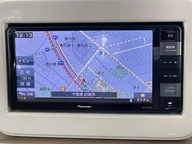 スズキ ラパン X 千葉県 2018(平30)年 4.7万km フォーンベージュメタリック/ホワイト2トーンルーフ 禁煙車/衝突軽減ブレーキ/横滑り防止装置/７型ワイドモニターナビ/フルセグ/Bluetooth接続/ＤＶＤ/ＣＤ再生可/バックカメラ/運転席シートヒーター/アイドリングストップ/プッシュスタート/HIDヘッドライト/オートライト/ビルトインETC/１４インチアルミホイール/運転席/助手席エアバッグ搭載