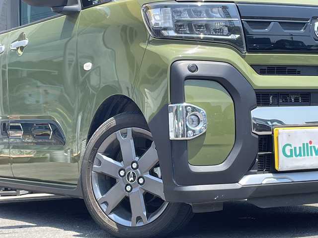 ダイハツ タント ファンクロスターボ 大分県 2023(令5)年 1.7万km 緑 両側パワースライドドア/純正フロアマット/純正15インチアルミホイール/純正LEDヘッドライト/オートライト/社外ETC/社外ナビ/フルセグTV/Bluetooth/DVD/社外ドラレコ/衝突被害軽減ブレーキ/横滑り防止装置/バックカメラ/スマートキー