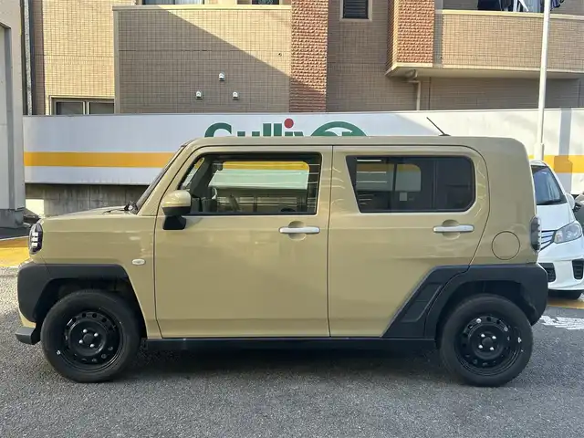 ダイハツ タフト X 静岡県 2023(令5)年 1.6万km サンドベージュメタリック ガラスルーフ/純正ナビ/フルセグTV/DVD/CD/SD/BT/USB/バックカメラ/衝突軽減ブレーキ/レーンキープアシスト/オートハイビーム/前後コーナーセンサー/前方ドライブレコーダー/LEDヘッドライト/ステアリングスイッチ/スマートキー×2/取扱説明書/ナビ取扱説明書