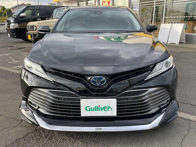 トヨタ カムリ G レザーパッケージ 神奈川県 2018(平30)年 4.7万km アティチュードブラックマイカ ・純正ナビ（CD/DVD/ワンセグ/SD/USB)/・バックカメラ/・モデリスタエアロ/・テレビキャンセラー/・前方ドライブレコーダー/・ETC2.0/・オートクルーズコントロール/・シートヒーター/・純正17インチAW/・前後コーナーセンサー/・LEDヘッドライト/・オートライト/・オートマチックハイビーム/・衝突軽減システム/・レーンキープアシスト/・横滑り防止装置/・パワーシート/・スマートキー/・スペアキー