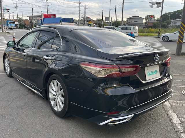 トヨタ カムリ G レザーパッケージ 神奈川県 2018(平30)年 4.7万km アティチュードブラックマイカ ・純正ナビ（CD/DVD/ワンセグ/SD/USB)/・バックカメラ/・モデリスタエアロ/・テレビキャンセラー/・前方ドライブレコーダー/・ETC2.0/・オートクルーズコントロール/・シートヒーター/・純正17インチAW/・前後コーナーセンサー/・LEDヘッドライト/・オートライト/・オートマチックハイビーム/・衝突軽減システム/・レーンキープアシスト/・横滑り防止装置/・パワーシート/・スマートキー/・スペアキー