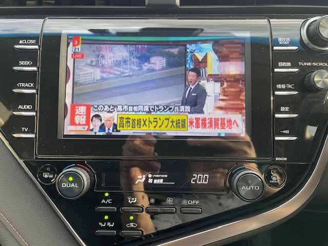 トヨタ カムリ G レザーパッケージ 神奈川県 2018(平30)年 4.7万km アティチュードブラックマイカ ・純正ナビ（CD/DVD/ワンセグ/SD/USB)/・バックカメラ/・モデリスタエアロ/・テレビキャンセラー/・前方ドライブレコーダー/・ETC2.0/・オートクルーズコントロール/・シートヒーター/・純正17インチAW/・前後コーナーセンサー/・LEDヘッドライト/・オートライト/・オートマチックハイビーム/・衝突軽減システム/・レーンキープアシスト/・横滑り防止装置/・パワーシート/・スマートキー/・スペアキー
