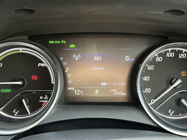 トヨタ カムリ G レザーパッケージ 広島県 2018(平30)年 4.7万km アティチュードブラックマイカ 純正ナビ（CD/DVD/フルセグTV/SD/USB)/バックカメラ/モデリスタエアロ/前方ドライブレコーダー/ビルトインETC2.0/レーダークルーズコントロール/BSM/RCTA/シートヒーター/純正17インチAW/前後コーナーセンサー/LEDヘッドライト/オートライト/オートマチックハイビーム/衝突軽減システム/レーンキープアシスト/横滑り防止装置/パワーシート/スマートキー/スペアキー