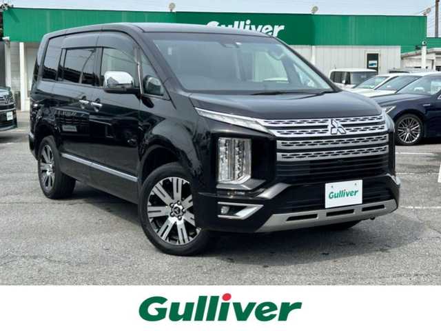 三菱 デリカＤ：５ P 千葉県 2020(令2)年 5.3万km ダイヤモンドブラックマイカ 衝突軽減ブレーキ/純正10.1インチSDナビ/・CD/DVD/MSV/Bluetooth/フルセグTV/純正フリップダウンモニター/全周囲カメラ/両後パワースライドドア/パワーバックドア/左後オートステップ/レーンキープアシスト/ブラインドスポットモニター/アダプティブクルーズコントロール/スマートキー/運転席パワーシート/前席シートヒーター/パドルシフト/AC100V100W電源/純正ドライブレコーダー/ETC/純正18インチアルミホイール/純正LEDヘッドライト/フォグランプ/本革巻きステアリング/木目調パネル/ドアバイザー/サイド＆カーテンエアバッグ/新車時保証書＆取扱説明書