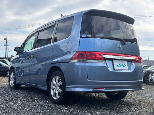 ホンダ ステップワゴン 24Z 宮城県 2007(平19)年 16.3万km 青 登録時走行距離162728km/ＳＤナビ/フルセグＴＶ/両側パワースライドドア/４ＷＤ/ＬＥＤライト/フォグランプ/純正アルミホイール