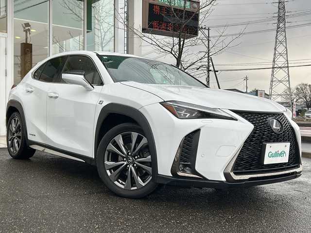 レクサス ＵＸ 250h Fスポーツ 秋田県 2019(平31)年 7.1万km ホワイトノーヴァガラスフレーク 純正ナビ/・フルセグテレビ/・ＣＤ、ＤＶＤ、ＳＤ/・ＵＳＢ/・ＢＴ/・Ｍｉｒａｃａｓｔ/・ラジオ/前席シートヒーター、ベンチレーション/前席パワーシート/電動リアゲート/パドルシフト/ステアリングスイッチ/クルーズコントロール/電動格納ミラー/オールオートウィンドウ/走行モード切替機能/横滑り防止装置/車線逸脱警報装置/衝突軽減装置/社外AW組冬タイヤ積載