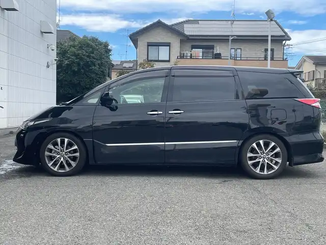 トヨタ エスティマ アエラス プレミアム 神奈川県 2017(平29)年 7.7万km ブラック ワンオーナー/純正ナビ(DVD/CD/AM/FM/BT/SD)/フルセグTV/純正フリップダウンモニター/バックカメラ/トヨタセーフティセンス/クルーズコントロール/レーンキープアシスト/オートハイビーム/横滑り防止装置/両側パワースライドドア/ハーフレザーシート/運転席パワーシート/2列シートオットマン付き/純正フットランプ/TEIN車高調/社外ウィンカーミラー(Silk Blazeレンズ)/前後ターンシグナルランプ社外LED電球/LEDヘッドライト/スマートキー　2本/保証書/取扱説明書＆ナビ取説