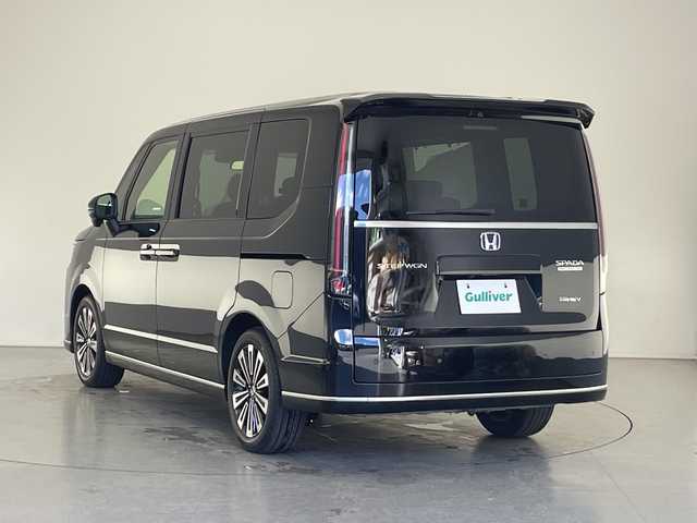 ホンダ ステップワゴン スパーダ eHEV プレミアムライン 長野県 2025(令7)年 0.1千km クリスタルブラックパール ホンダセンシング/・クルーズコントロール（追従あり）/・衝突被害軽減システム/・レーンキープアシスト/・クリアランスソナー/両側パワースライドドア/電動リアゲート/マルチビューカメラシステム（ナビなし）/パドルシフト/シートヒーター（前席）/2列目オットマン/2列目サンシェード/電動パーキングブレーキ/オートホールド/LEDヘッドライト/オートマチックハイビーム/フォグランプ/17インチ純正アルミホイール/スマートキー
