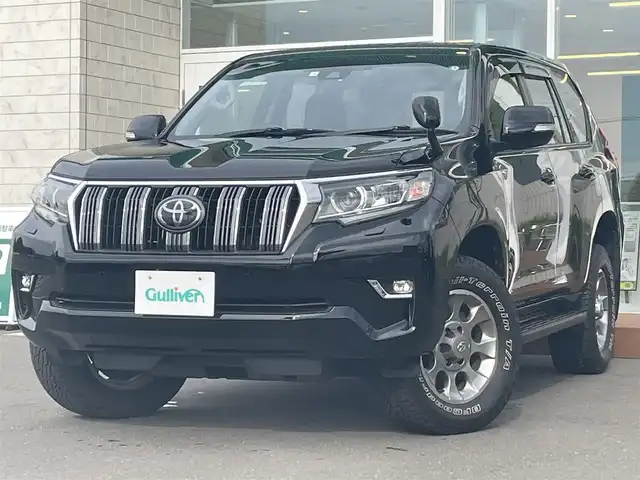 トヨタ ランドクルーザー プラド TX 道央・札幌 2018(平30)年 6.8万km ブラック ・４WD/・衝突軽減ブレーキ/・寒冷地仕様/・純正SDナビ/　CD＆DVD＆BT＆TV/・バックカメラ/・コーナーセンサー/・レーンキープアシスト/・ダウンヒルアシスト/・レーダークルーズコントロール/・ワイパー熱線/・ディーゼルターボ/・純正ドライブレコ―ダー/・エンジンスターター/・プッシュスタート/・スマートキー/・オートエアコン/・オートライト/・電動格納ミラー/・MT付きAT/・ビルトインETC/・社外フロアマット/・ドアバイザー/・ウィンカーミラー/・フォグライト/・LEDヘッドライト